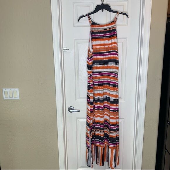 Apt 9 High Neck Multicolored Maxi Dress with Side Slits Size XXL - Picture 7 of 10
